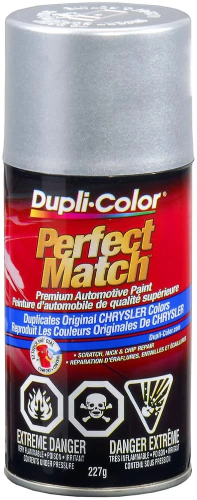 Dupli-Color Perfect Match Premium Acrylic Lacquer Automotive Aerosol Spray Paint, Bright Silver Metallic (PS2), 227-g 3 Dupli-Color Perfect Match Premium Acrylic Lacquer Automotive Aerosol Spray Paint, Bright Silver Metallic (PS2), 227-g