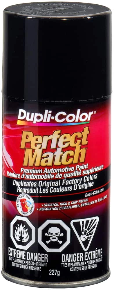 Dupli-Color Perfect Match Premium Acrylic Lacquer Automotive Aerosol Spray Paint, Black, 227-g